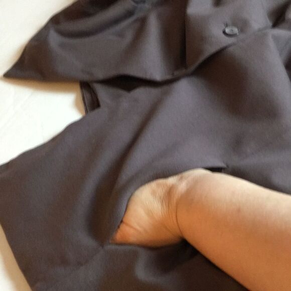 Logo by Lori Goldstein brown blazer long sleeve with gathered sleeve Sz 4X - Picture 11 of 15